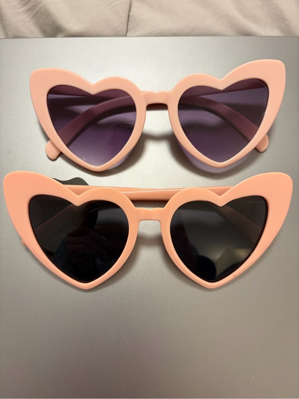 Pink Heart-Shaped Sunglasses - Set of 2